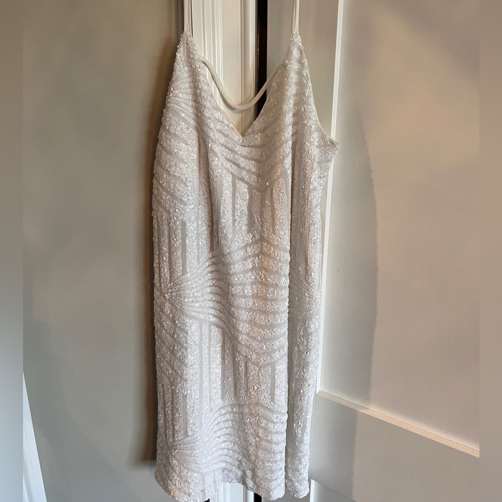 White sequin dress